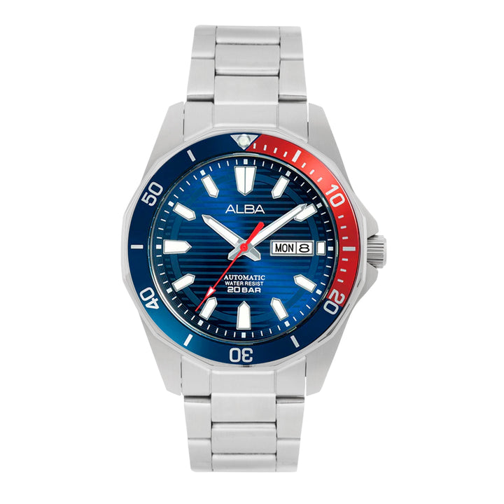 AL4455X1 Azure Dial Automatic with Blue+Red Rotating Bezel