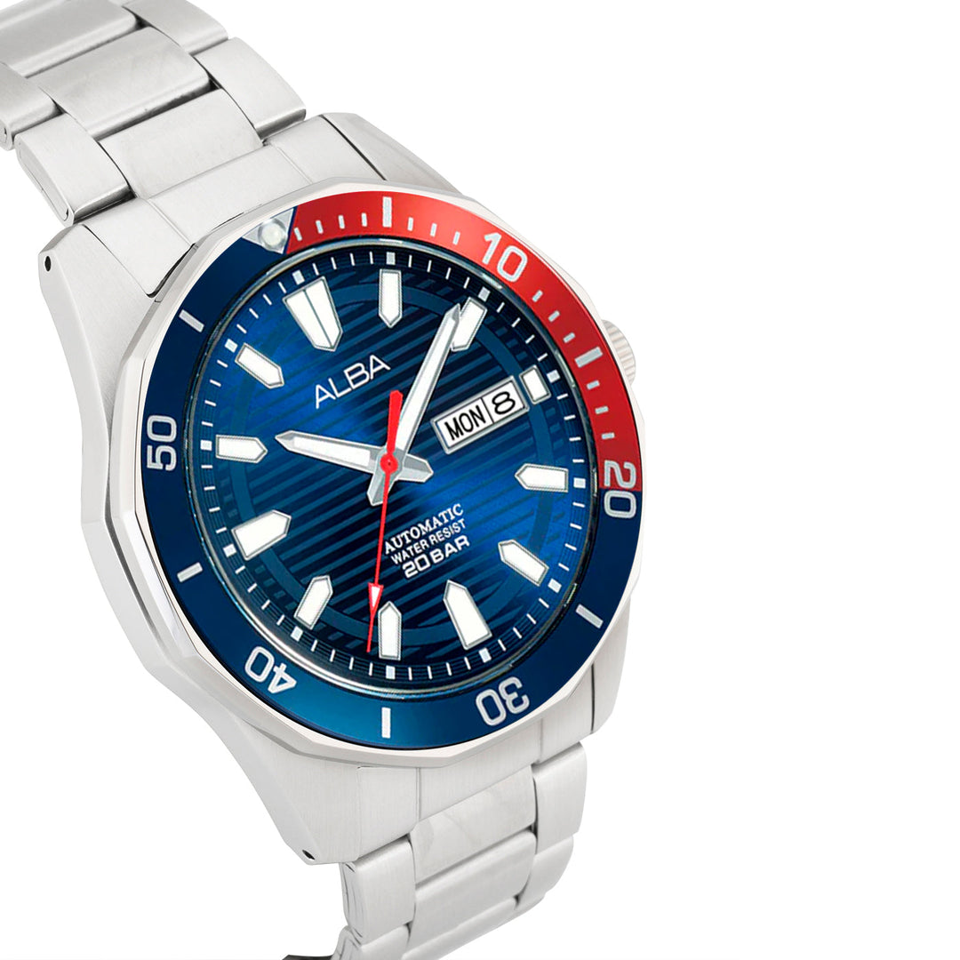 AL4455X1 Azure Dial Automatic with Blue+Red Rotating Bezel