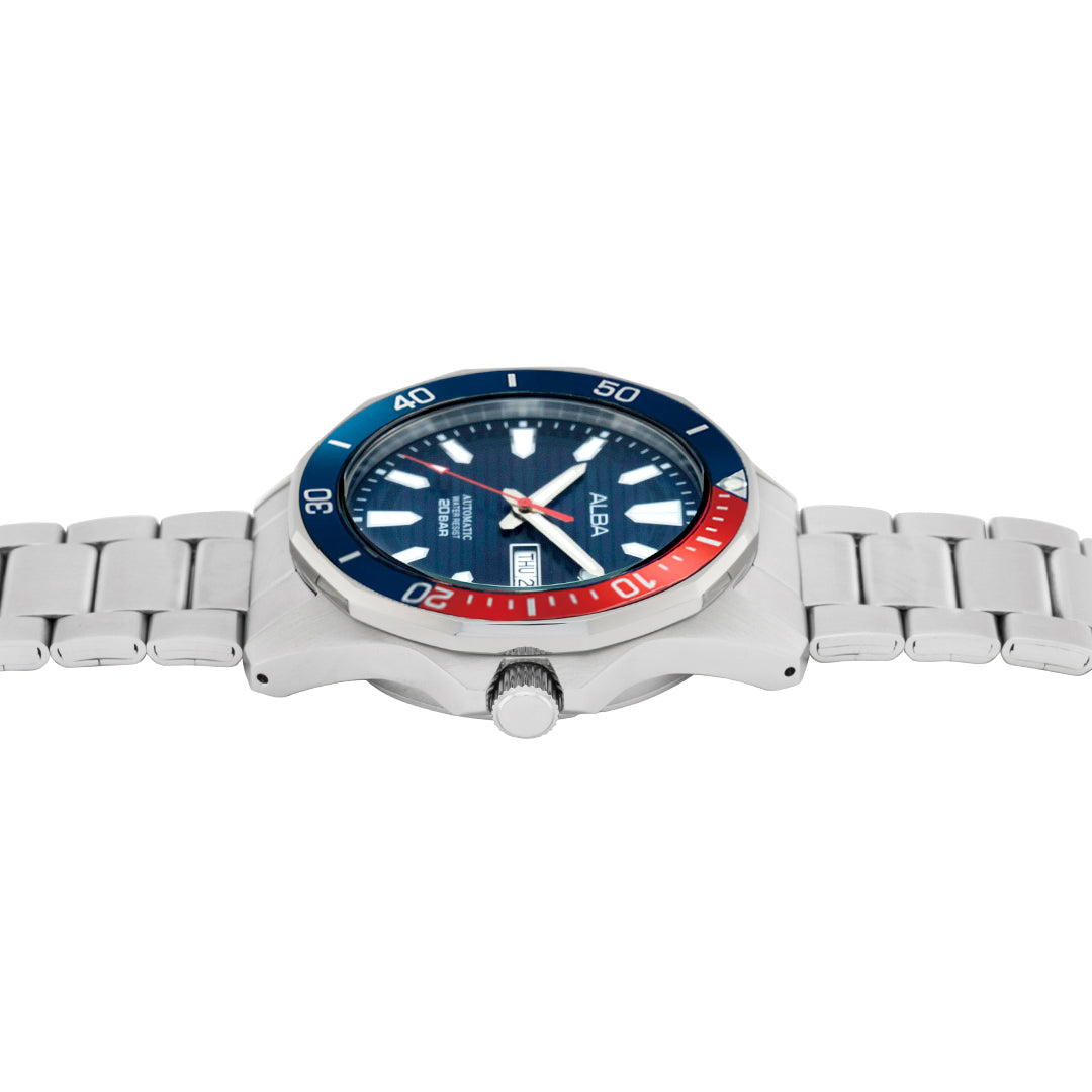 AL4455X1 Azure Dial Automatic with Blue+Red Rotating Bezel