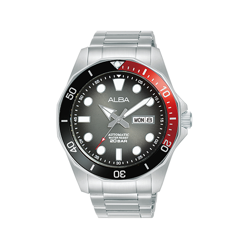 Men's Grey Stainless Steel Watch