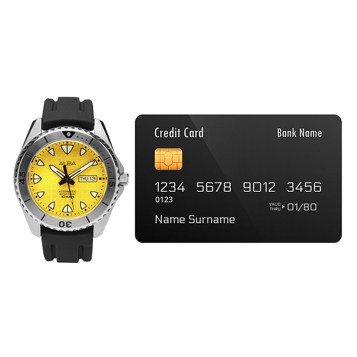 AL4587X1 Yellow Patterned Dial Automatic Watch