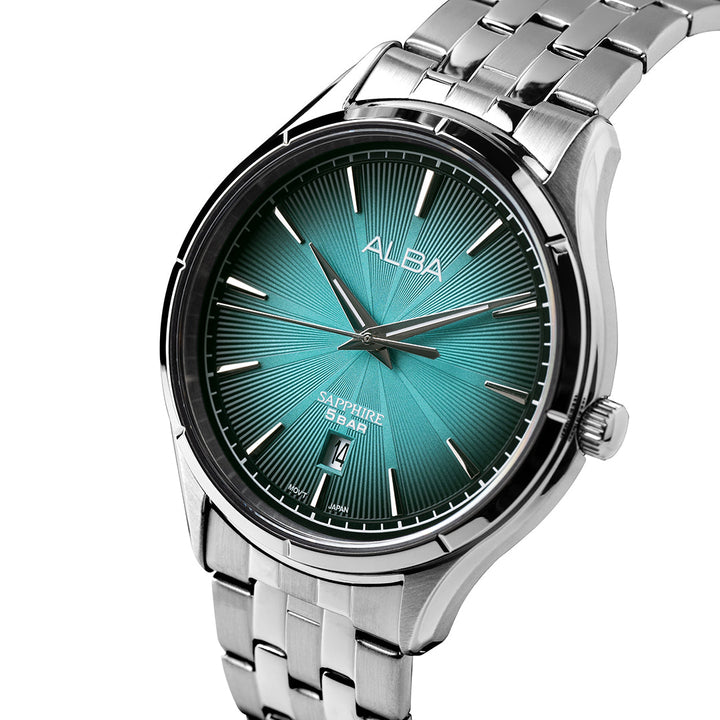 AS9T71X1 Marine Blue Patterned Dial Quartz Watch