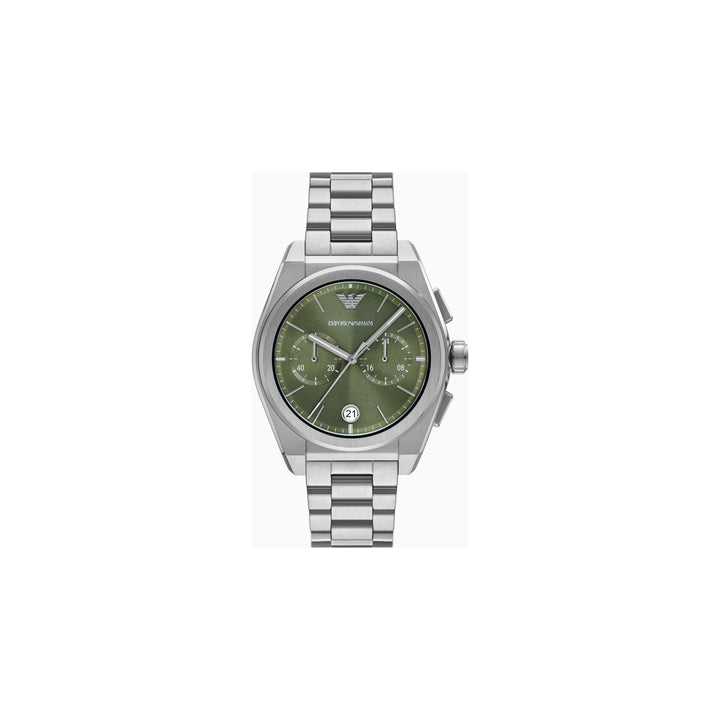 Emporio Armani Quartz 43mm Green Dial Chronograph Watch for Men