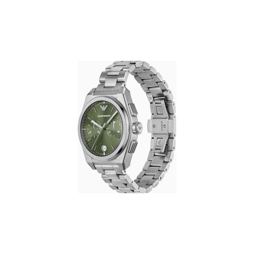 Emporio Armani Quartz 43mm Green Dial Chronograph Watch for Men