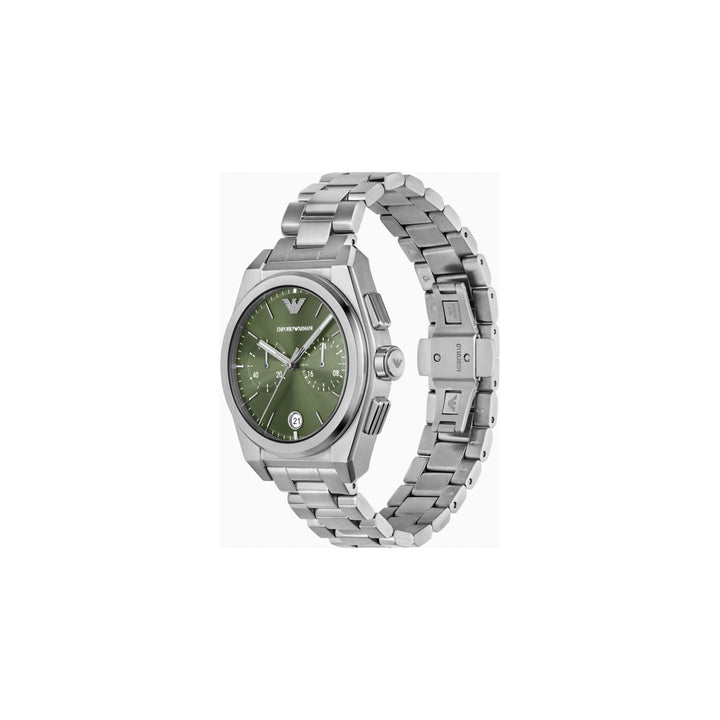 Emporio Armani Quartz 43mm Green Dial Chronograph Watch for Men
