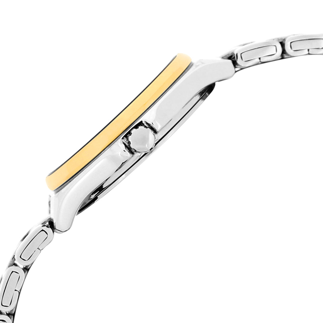 AS9P86X1 Gold+Silver Strap Emerald Green Dial