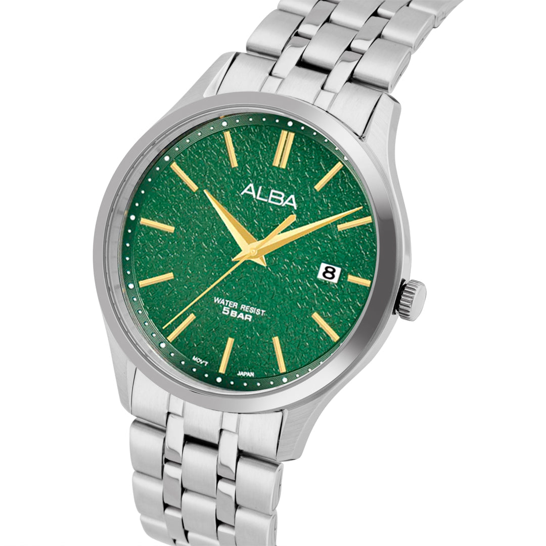 AS9R29X1 Green Marble Dial Watch