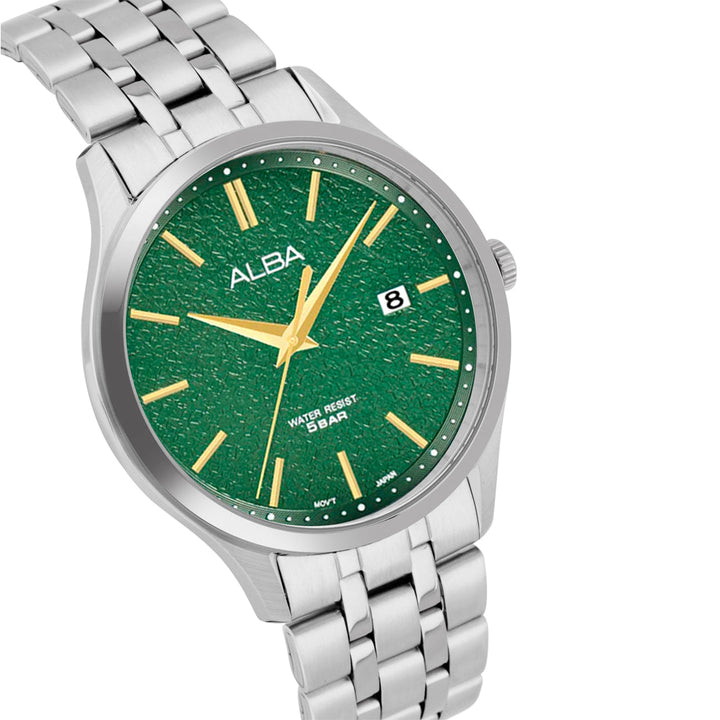 AS9R29X1 Green Marble Dial Watch