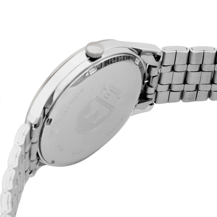 AS9R35X1 White Marble Dial with Silver Metal Straps