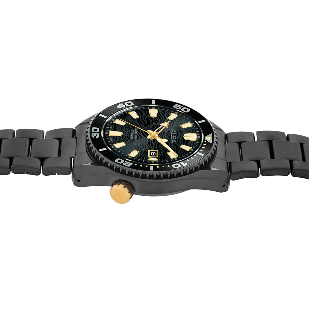 AS9R63X1 Black Surf Dial Water Resistant