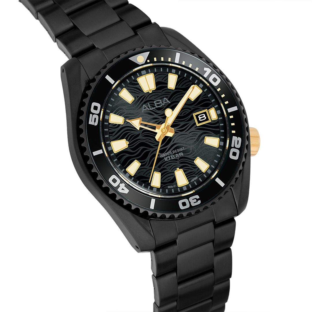 AS9R63X1 Black Surf Dial Water Resistant