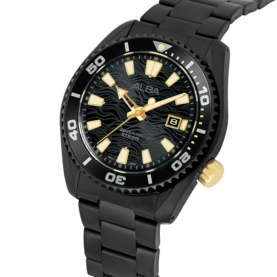 AS9R63X1 Black Surf Dial Water Resistant