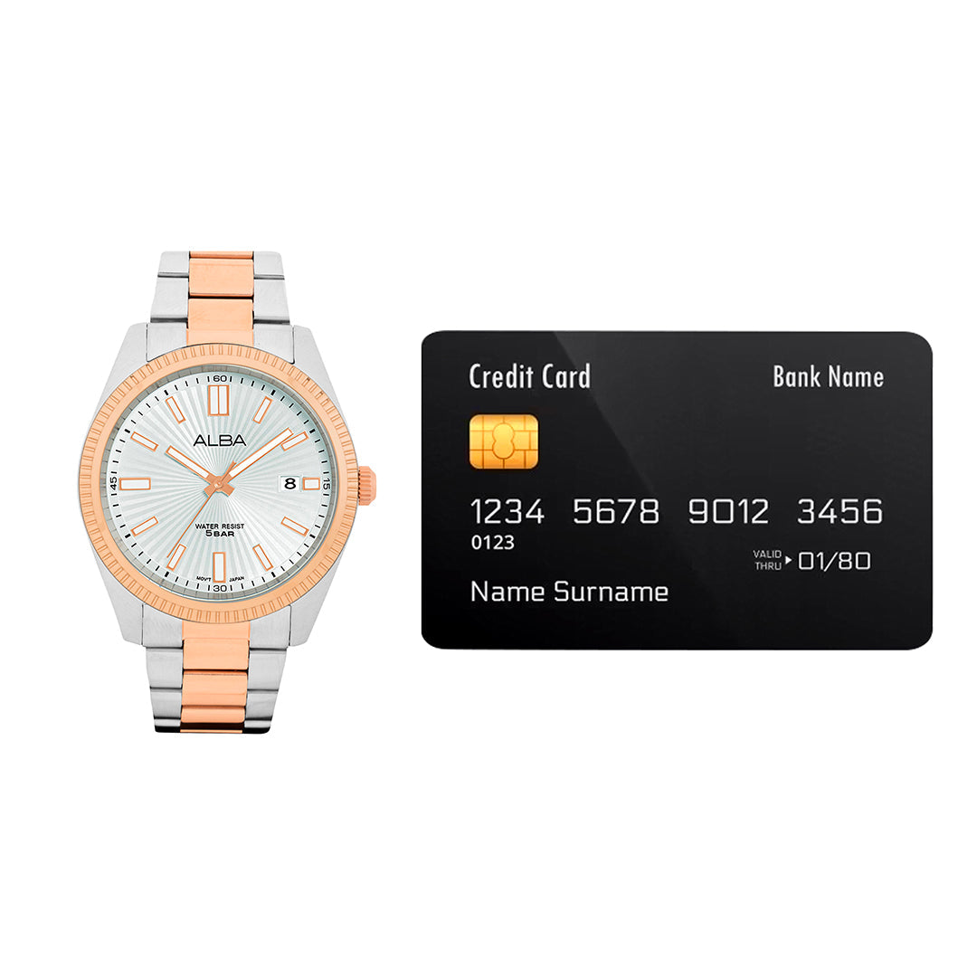 AS9S62X1 Silver White Patterned Dial Watch