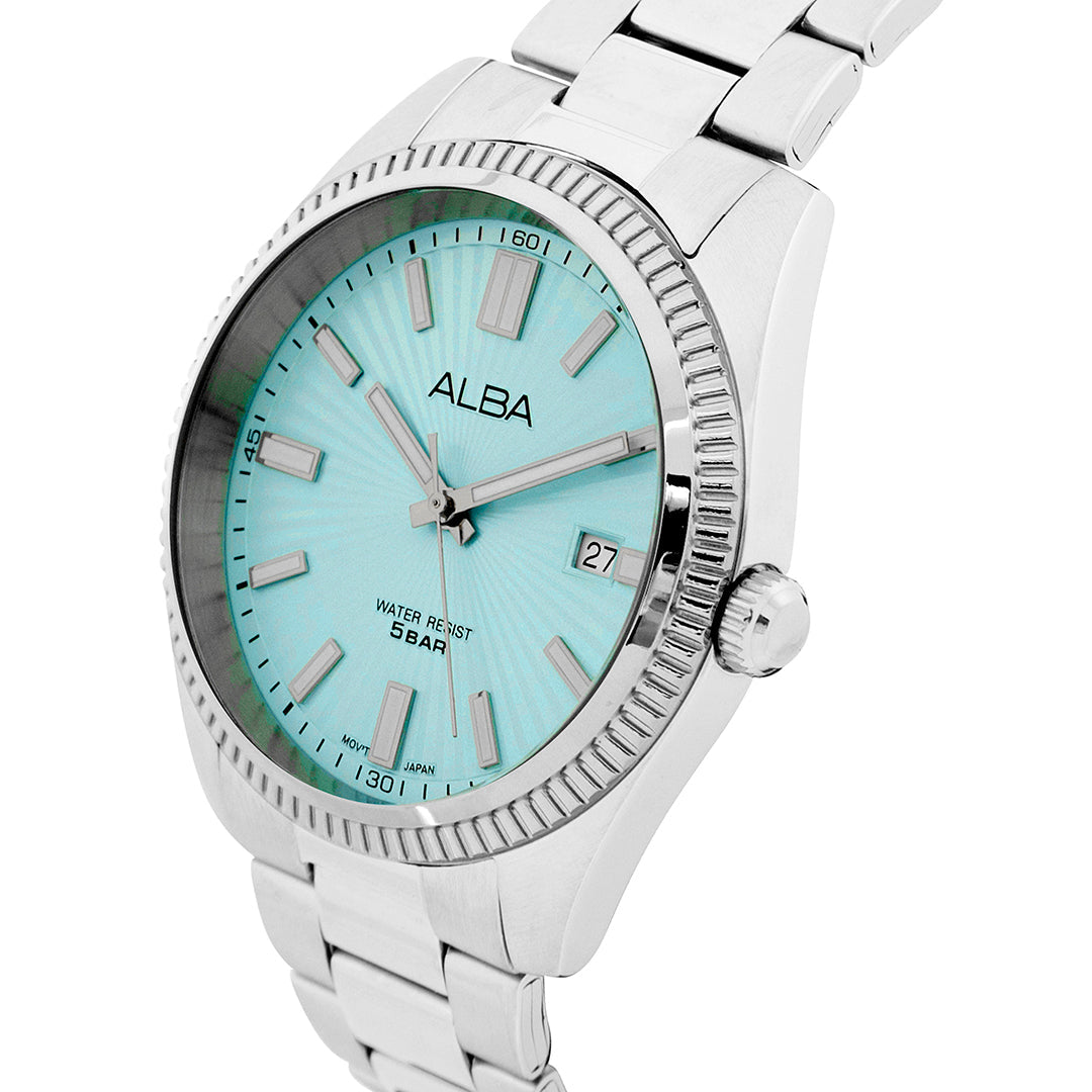 AS9S71X1 Pale Turquoise Blue Watch