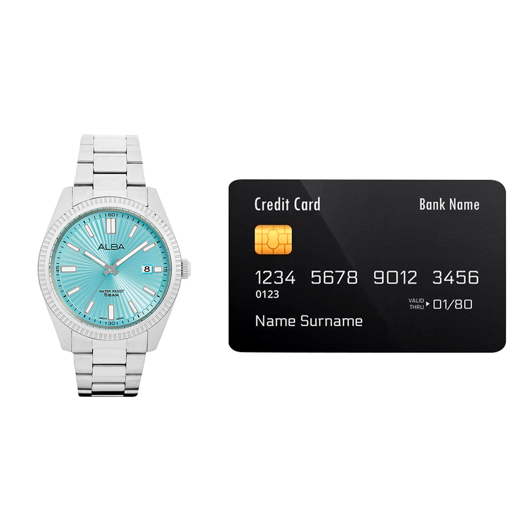 AS9S71X1 Pale Turquoise Blue Watch