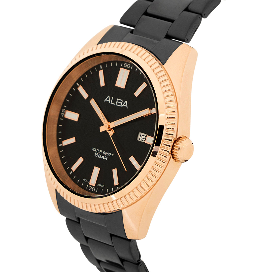 AS9T56X1 Black Textured Dial Watch