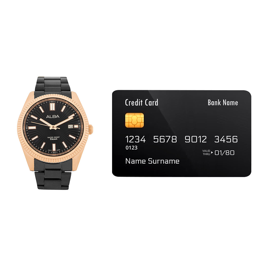 AS9T56X1 Black Textured Dial Watch