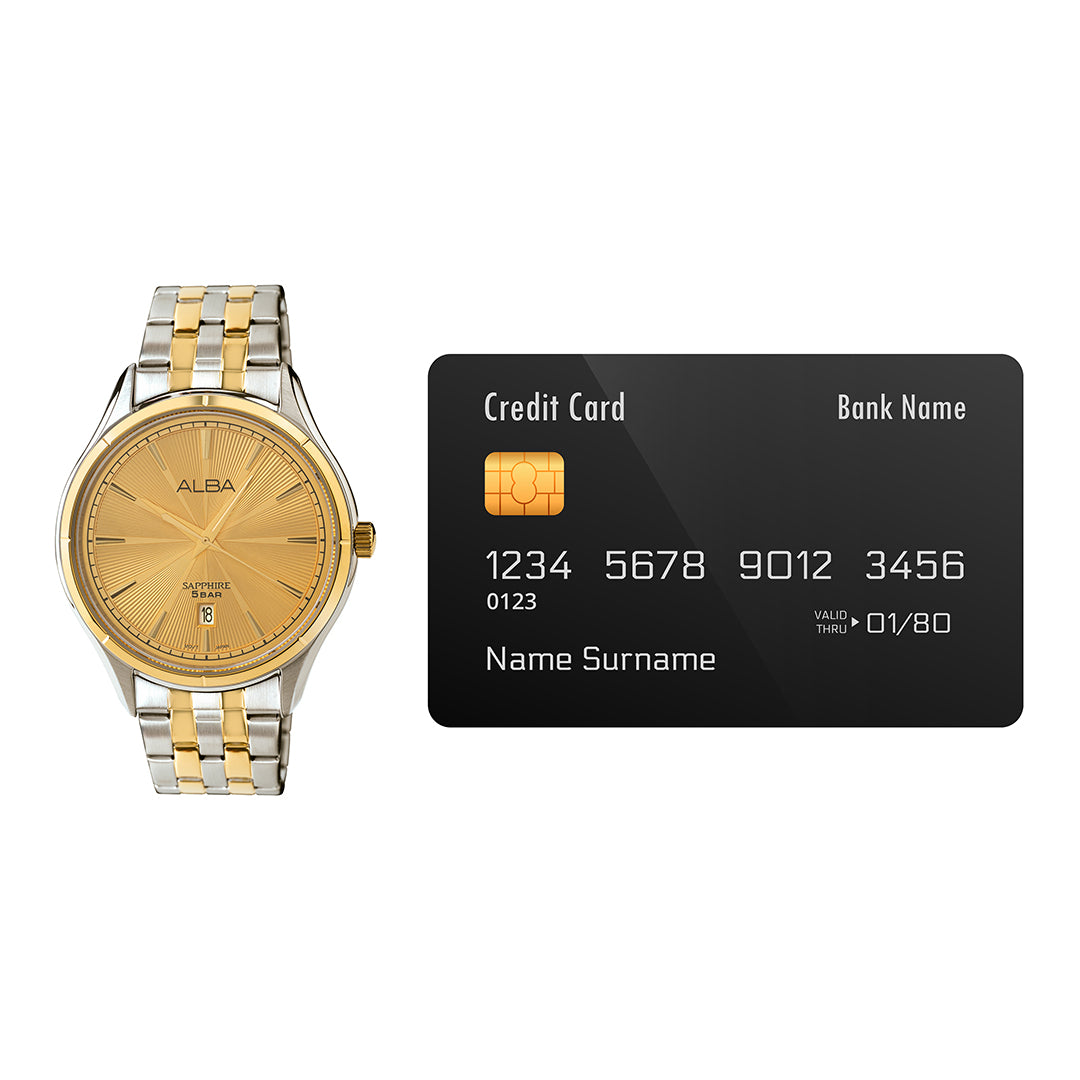 AS9T64X1 Golden Poppy Patterned Dial Quartz Watch