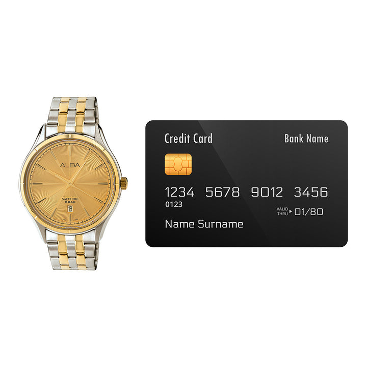 AS9T64X1 Golden Poppy Patterned Dial Quartz Watch