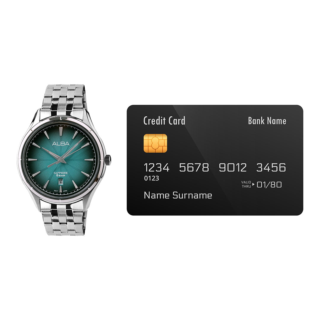 AS9T71X1 Marine Blue Patterned Dial Quartz Watch