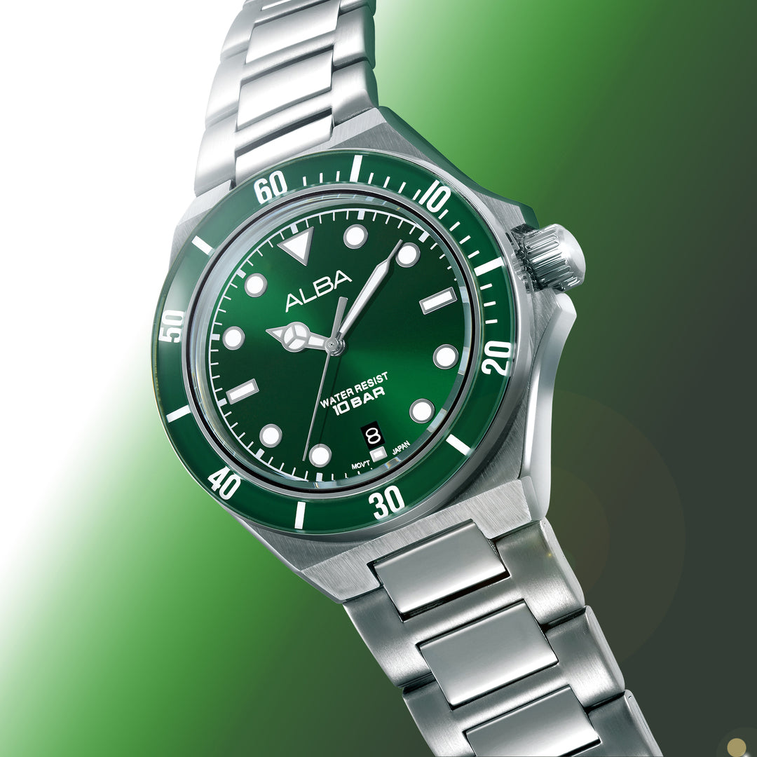 Alba AS9W17X1 Green Dial Men&