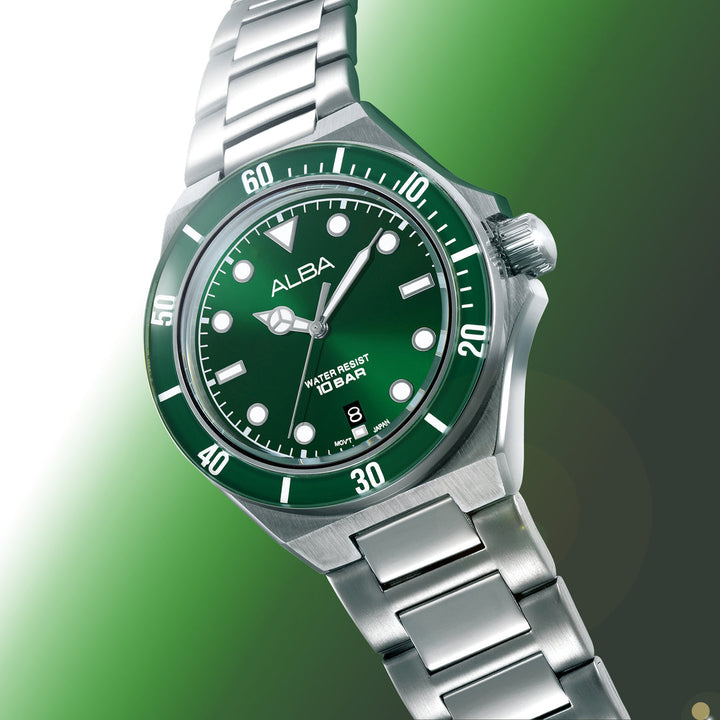 Alba AS9W17X1 Green Dial Men&