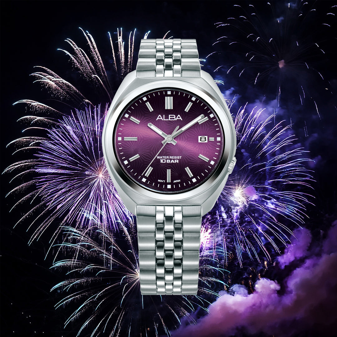 Alba AS9W37X1 Purple Dial Men&