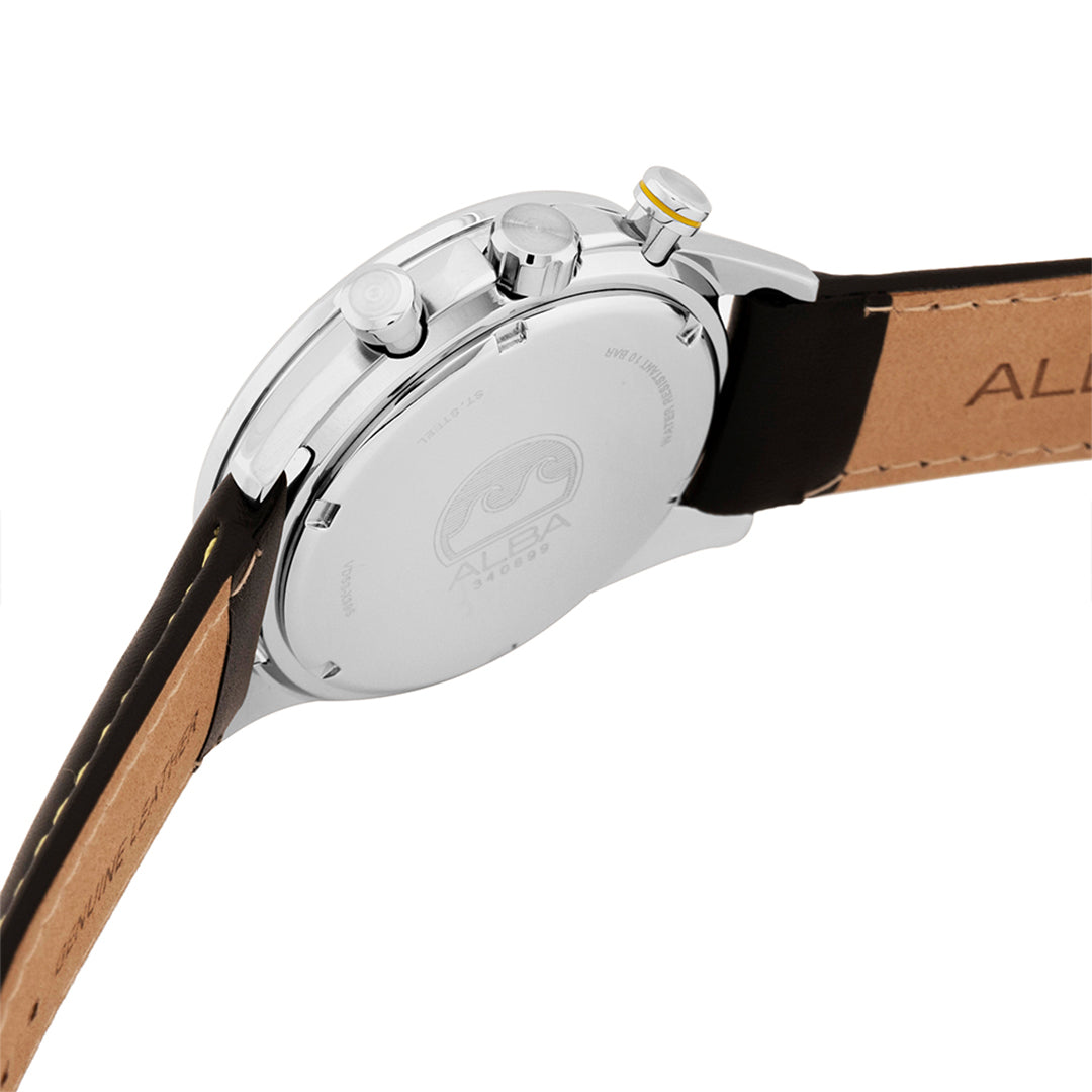 AT3J33X1 Midnight Black Dial with Leather Strap Chronograph