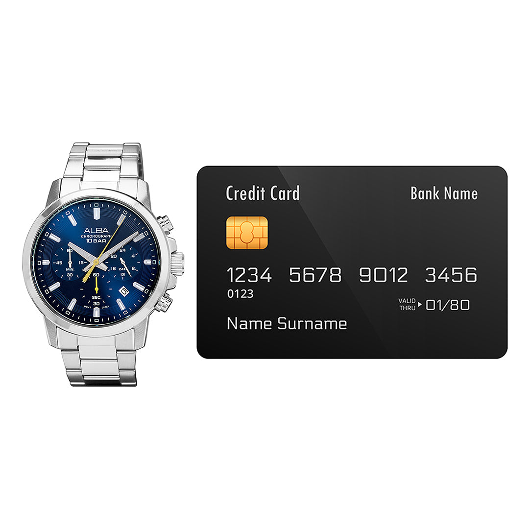 AT3J55X1 Navy Blue Dial Chronograph