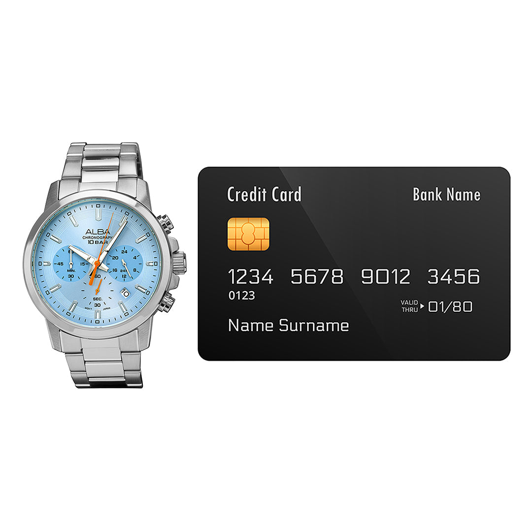 AT3J59X1 Sky Blue Dial Chronograph