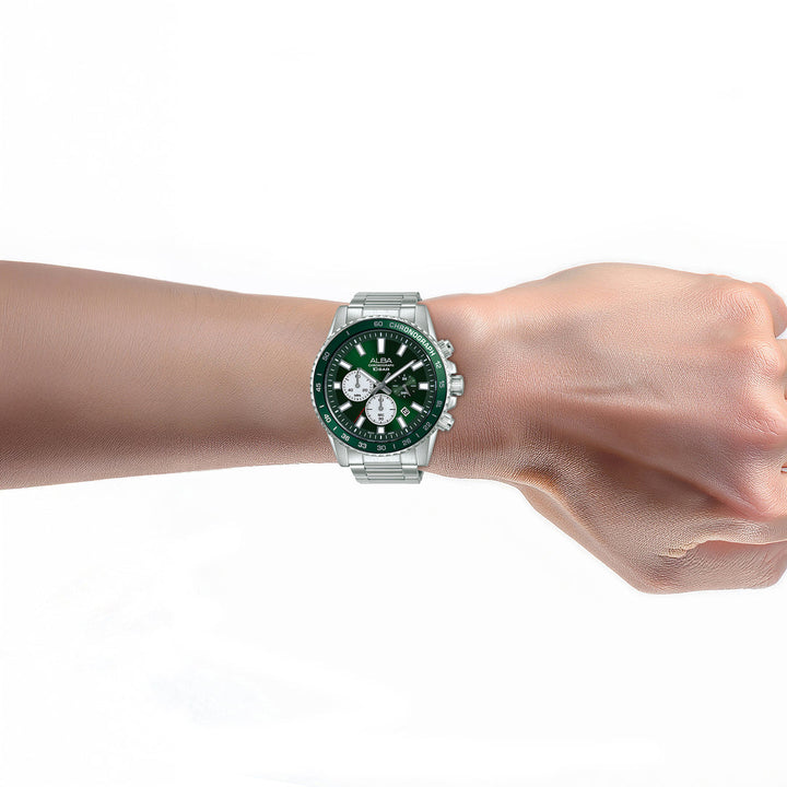 Alba AT3L13X1 Green Dial Men&
