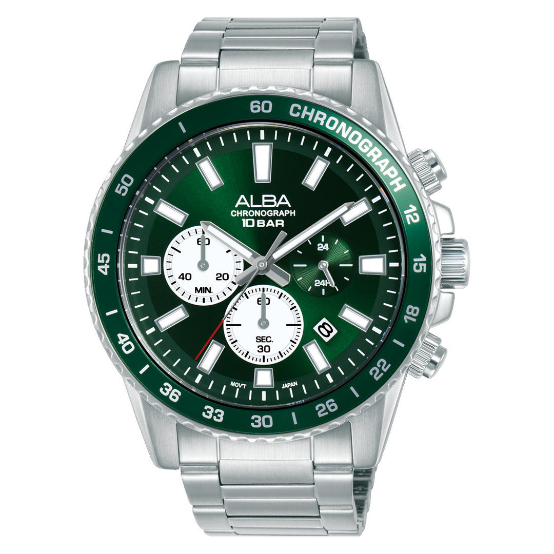 Alba AT3L13X1 Green Dial Men&