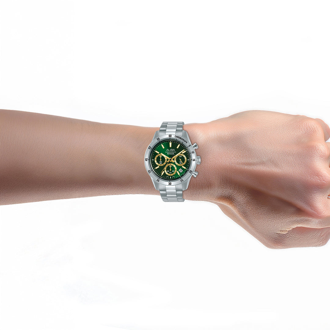Alba AT3L23X1 Green Dial Men&