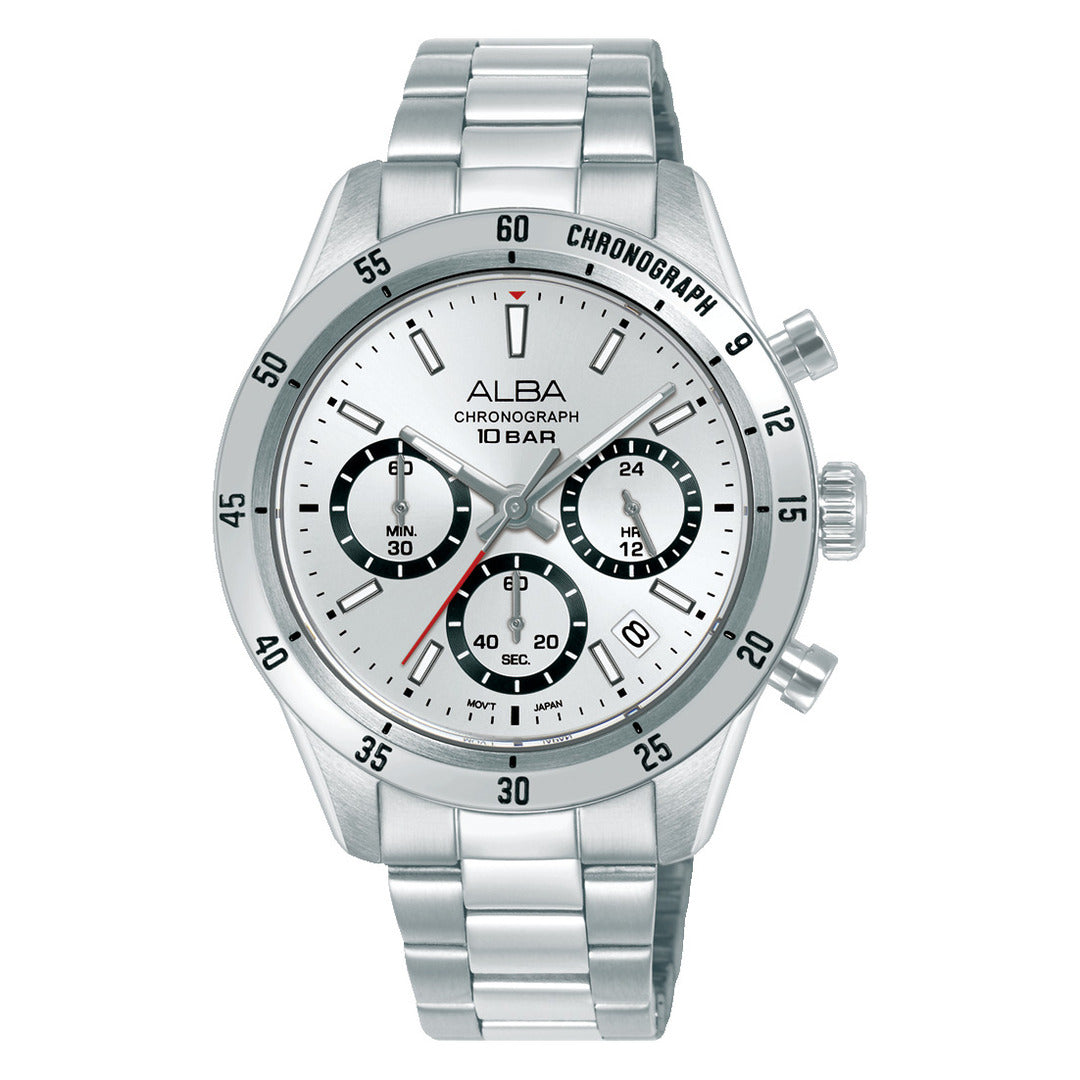 Alba AT3L29X1 White Dial Men&