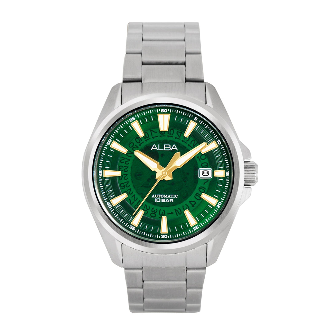Alba Skeleton Alba AU4027X1 Green Skeleton Dial Watch – The Watch Factory