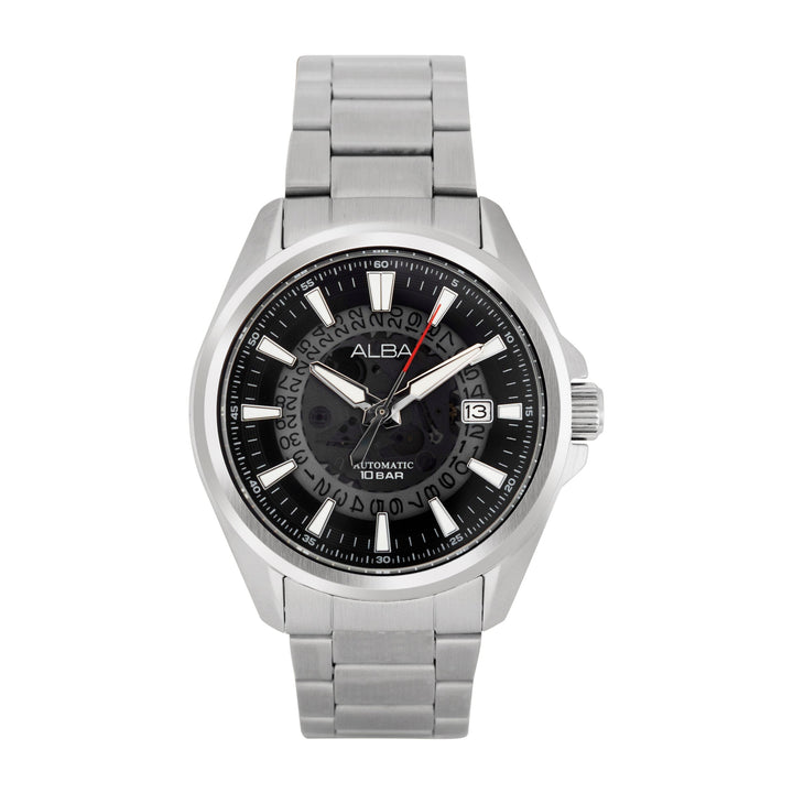 AU4031X1 Black Skeleton Dial Watch with White Hands  Automatic Watch