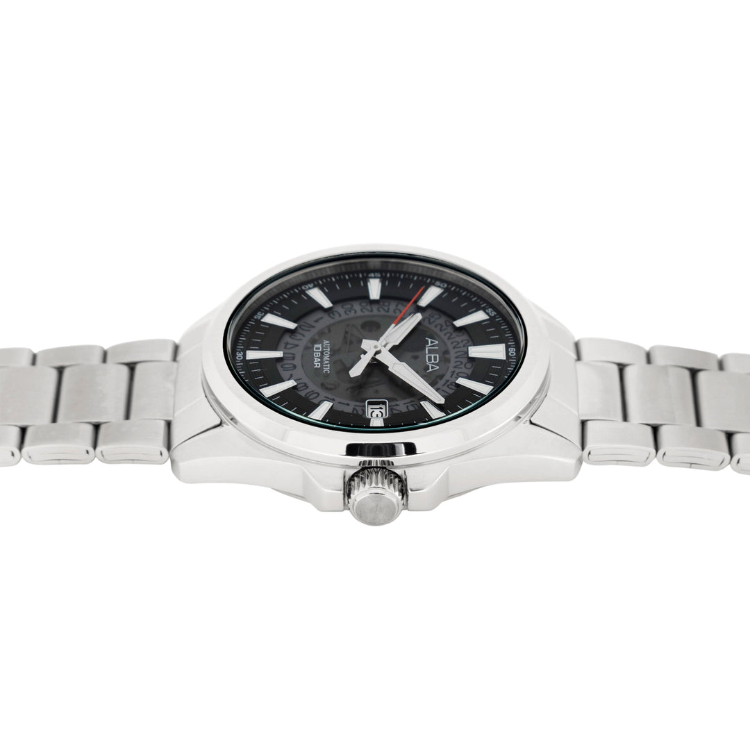 AU4031X1 Black Skeleton Dial Watch with White Hands  Automatic Watch