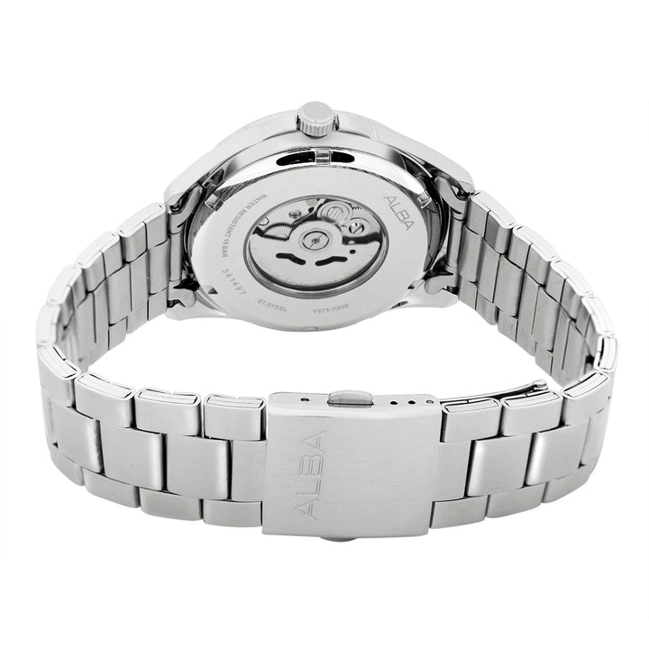 AU4033X1 Black Skeleton Dial Watch with Blue Hands