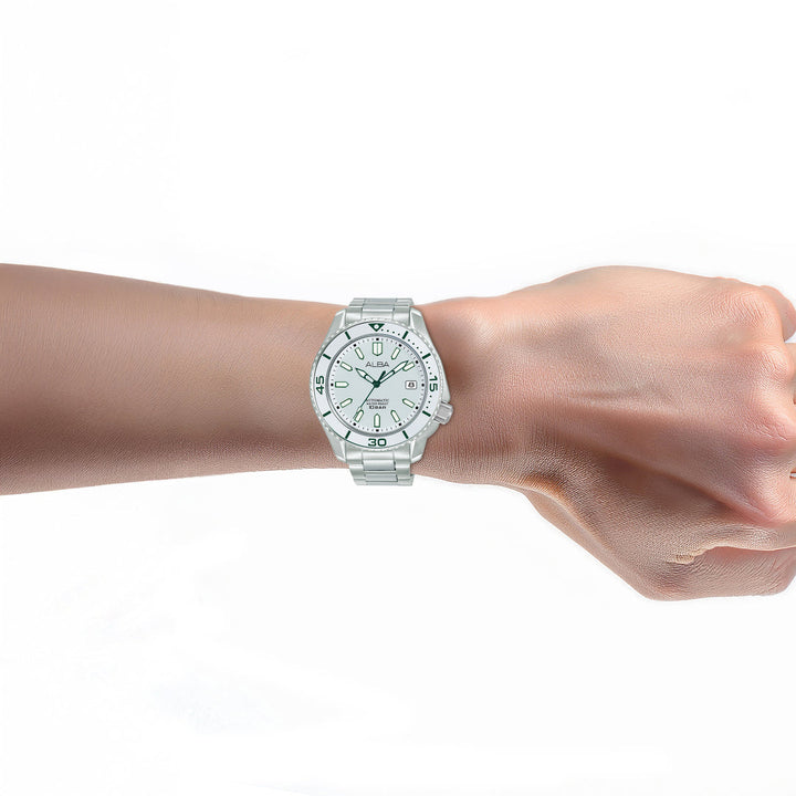 Alba AU4093X1 White Dial Men&