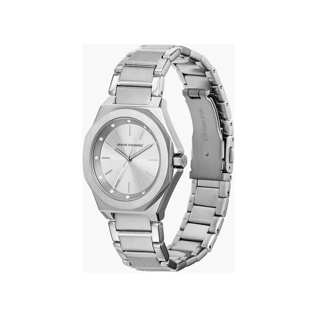 Armani Exchange Three-Hand Stainless Steel Watch AX4606