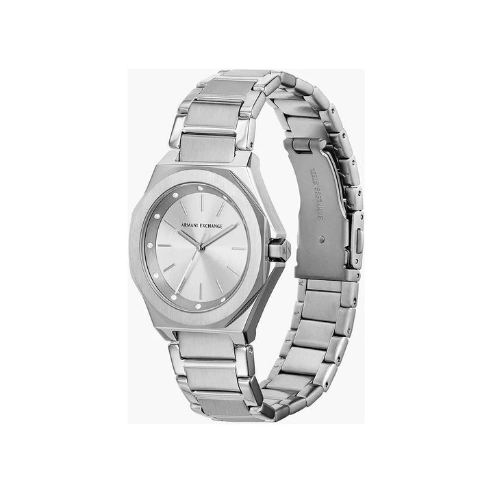 Armani Exchange Three-Hand Stainless Steel Watch AX4606