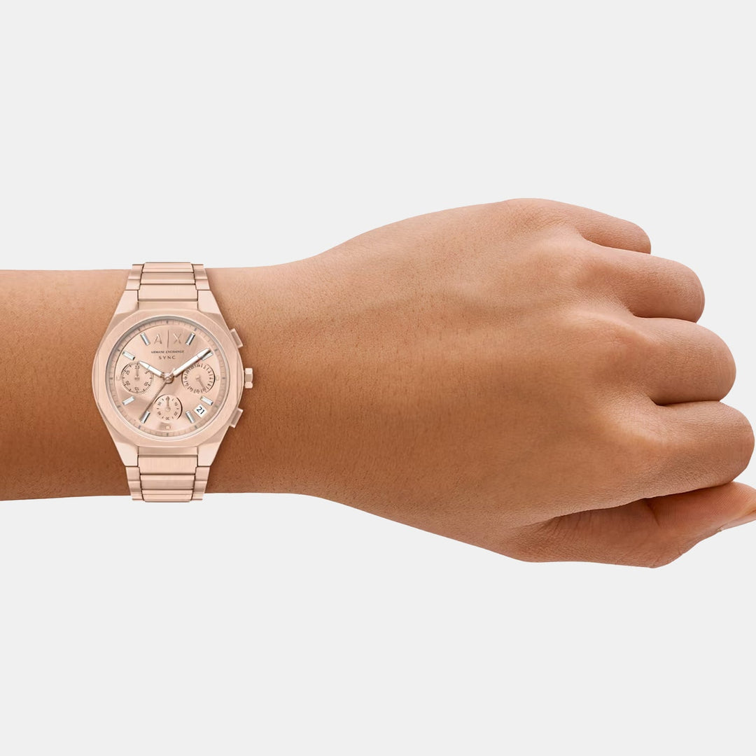 Armani Exchange AX6035 Rose Gold Dial Women&