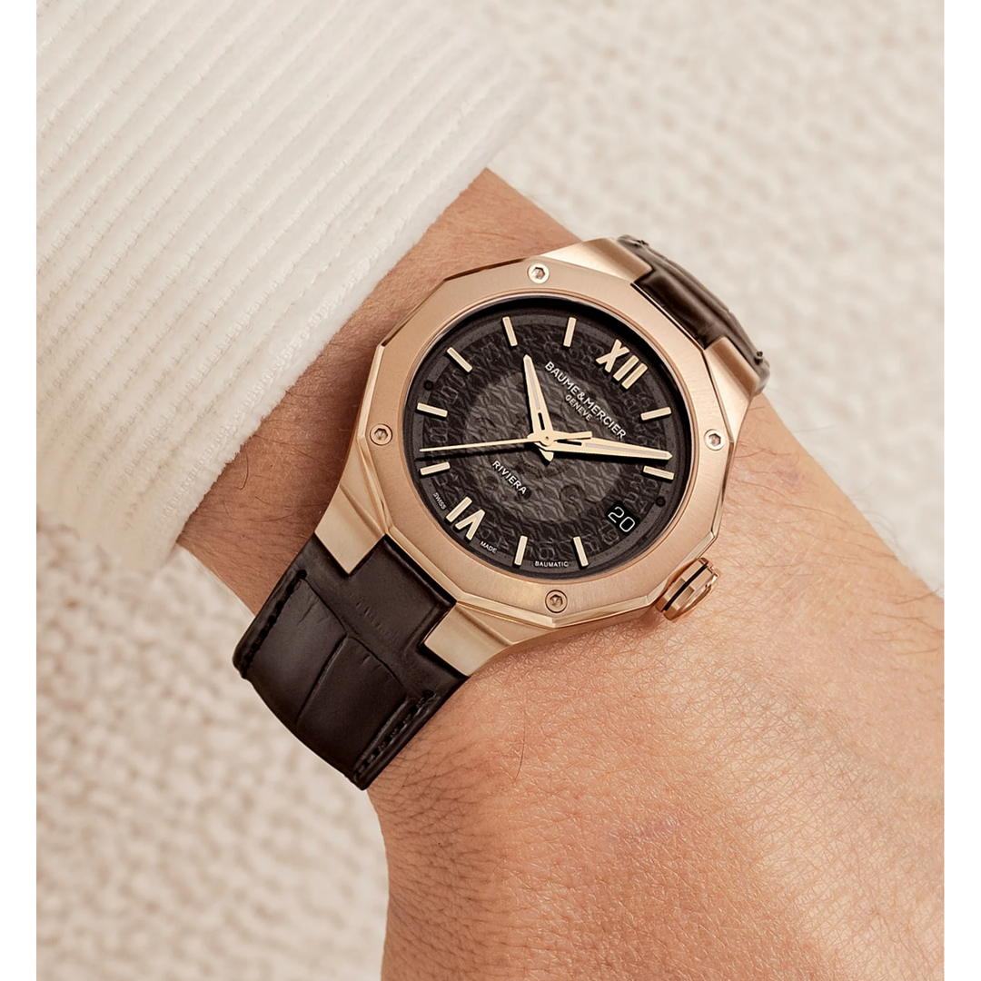 Baume &amp; Mercier Riviera 10787 Rose Gold Automatic Men’s Watch – 39MM