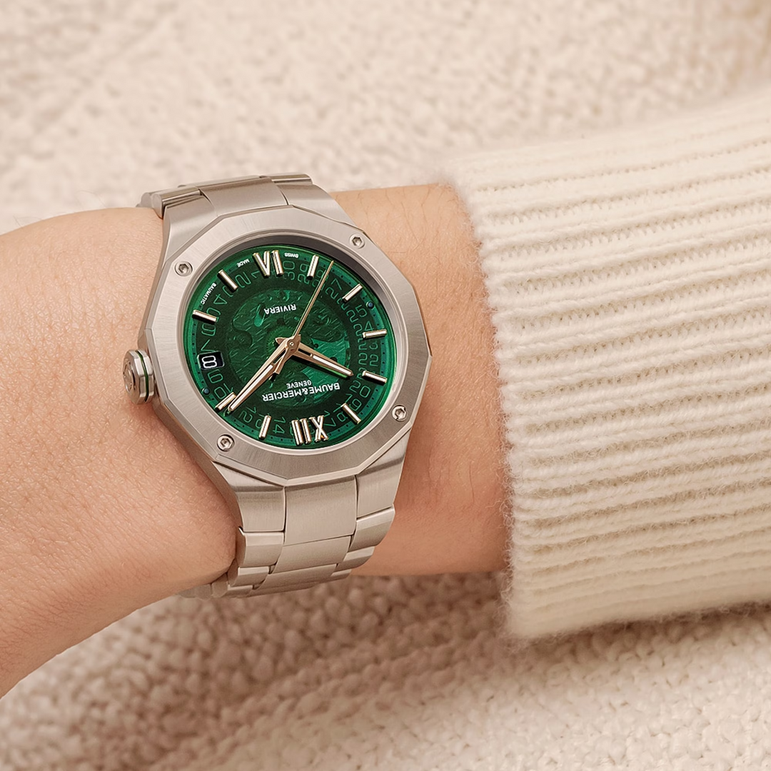 Baume &amp; Mercier Riviera 10770 Automatic Green Dial Men&
