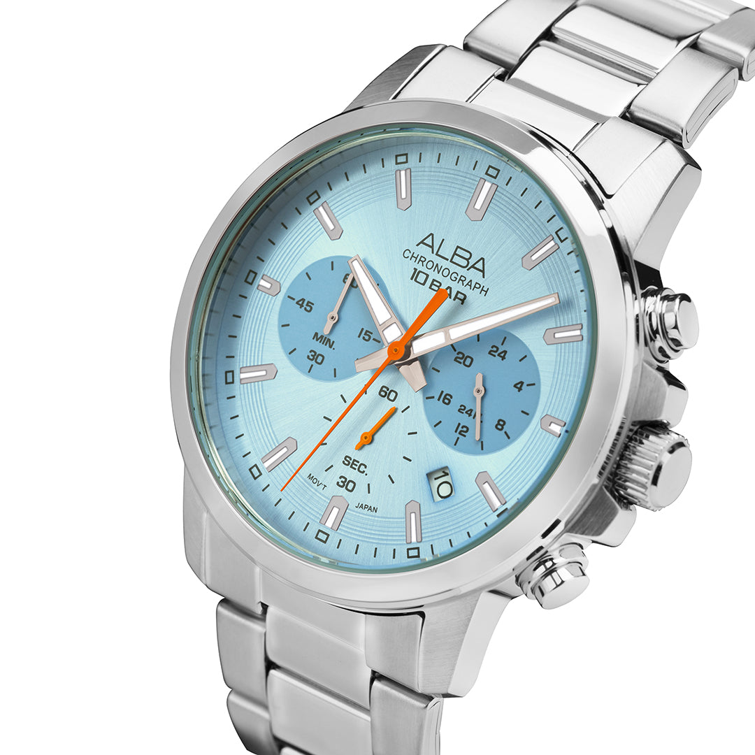 AT3J59X1 Sky Blue Dial Chronograph