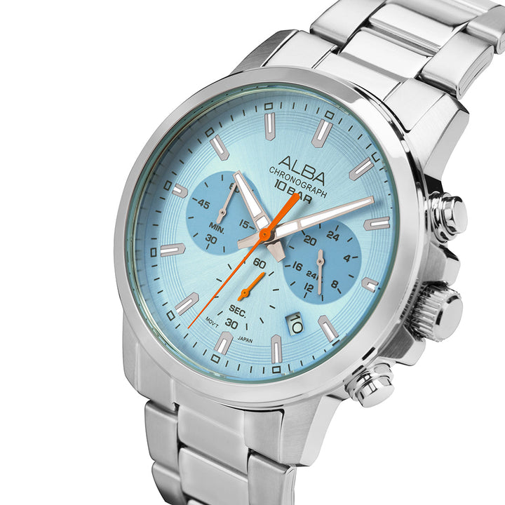AT3J59X1 Sky Blue Dial Chronograph