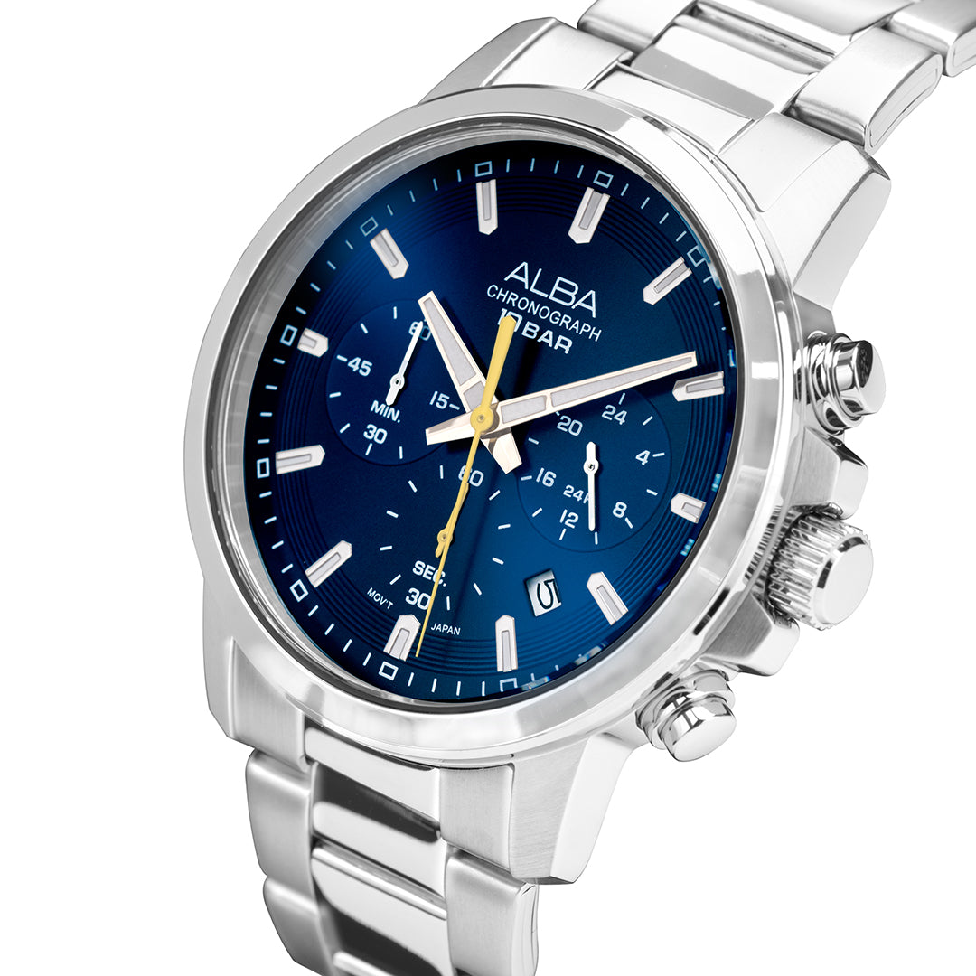 AT3J55X1 Navy Blue Dial Chronograph