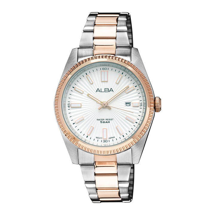 AH7CK6X1 Silver White Patterned Dial