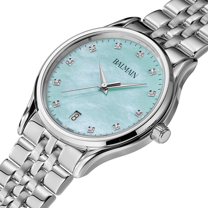 Balmain Beleganza B83513376 Mint Mother-of-Pearl Dial Women&