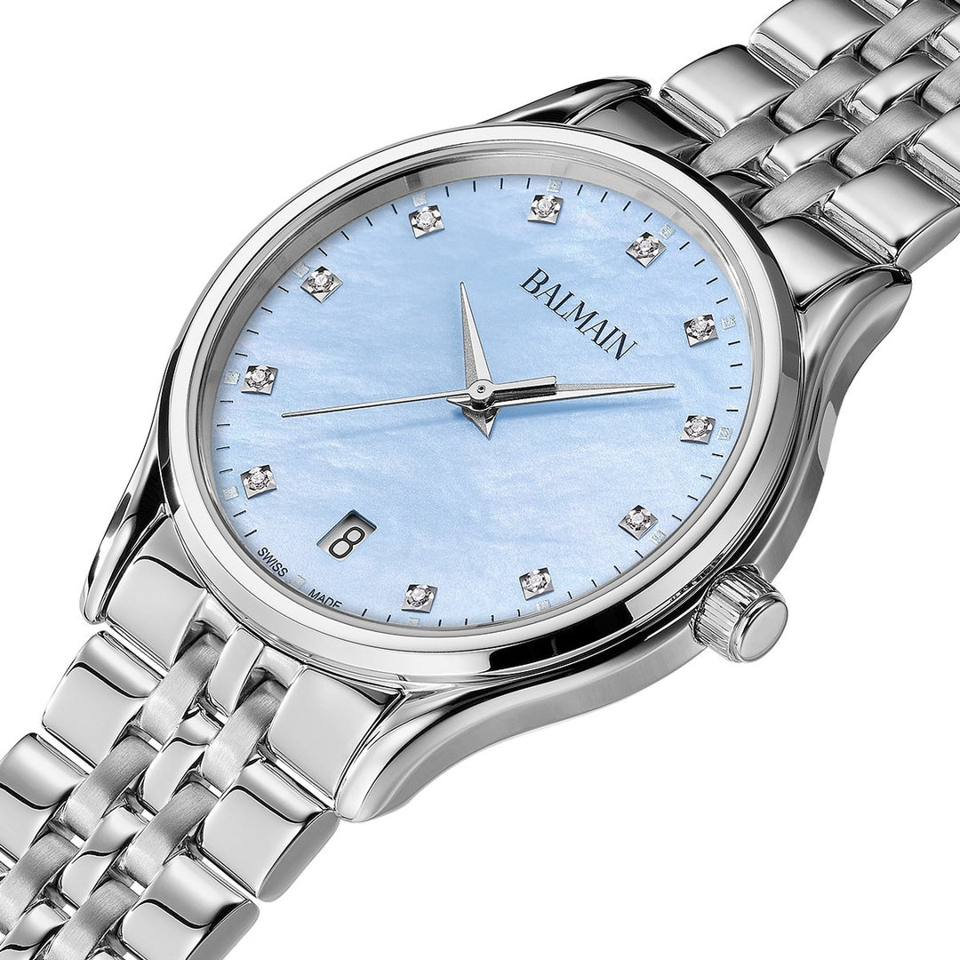 Balmain Beleganza B83513396 Blue Mother-of-Pearl Dial Women&